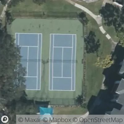 Satellite view of tennis court at 201 Plantation Club Drive, Melbourne, Florida 32940, United States