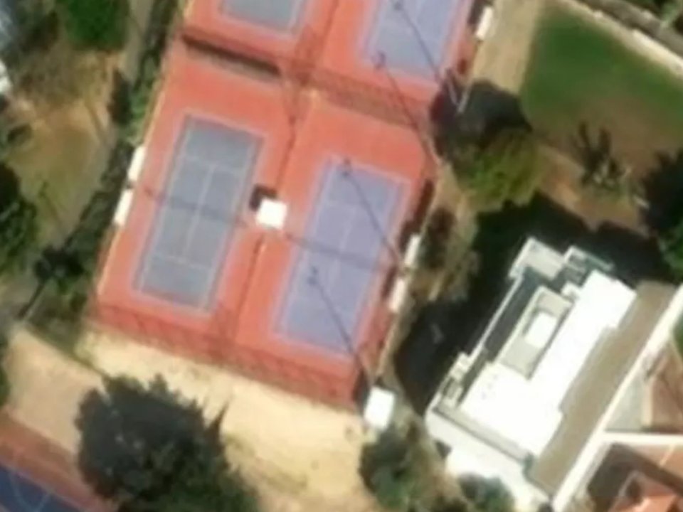 Satellite view of tennis court at HaShayatim, 7742202 Ashdod, South District, Israel