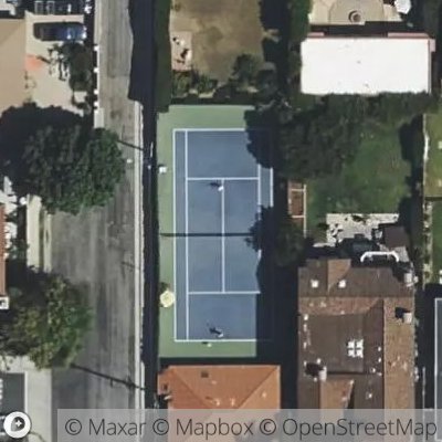 Satellite view of tennis court at High Lane, 90278 Redondo Beach, California, United States