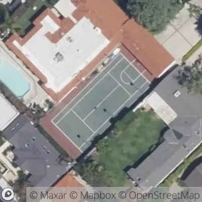 Satellite view of tennis court at West San Vicente Boulevard, 90402 Santa Monica, California, United States