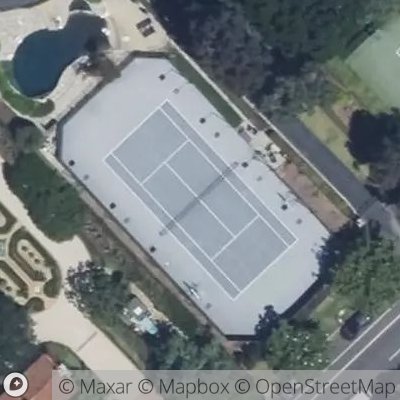 Satellite view of tennis court at West San Vicente Boulevard, 90402 Santa Monica, California, United States