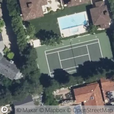 Satellite view of tennis court at 13027 West San Vicente Boulevard, 90272 Los Angeles, California, United States