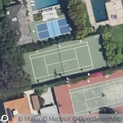 Satellite view of tennis court at 12947 West San Vicente Boulevard, 90272 Los Angeles, California, United States