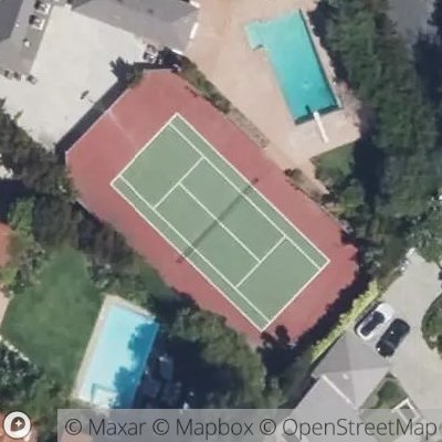 Satellite view of tennis court at Bentel Avenue, 90272 Los Angeles, California, United States