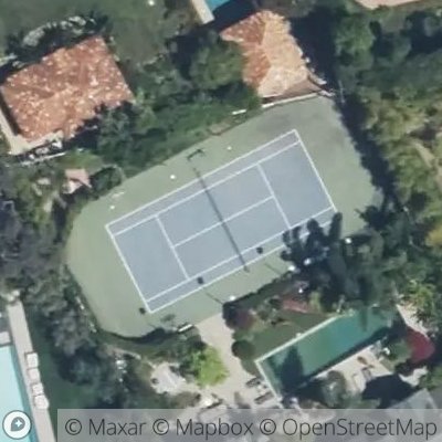 Satellite view of tennis court at 440 South Bristol Avenue, 90272 Los Angeles, California, United States