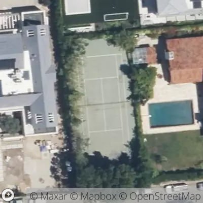 Satellite view of tennis court at Evanston Street, 90272 Los Angeles, California, United States