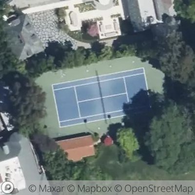 Satellite view of tennis court at South Bristol Avenue, 90402 Los Angeles, California, United States