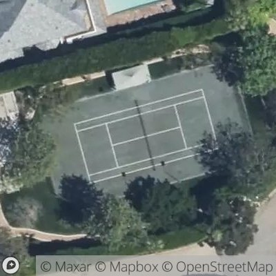 Satellite view of tennis court at Hanover Street, 90272 Los Angeles, California, United States