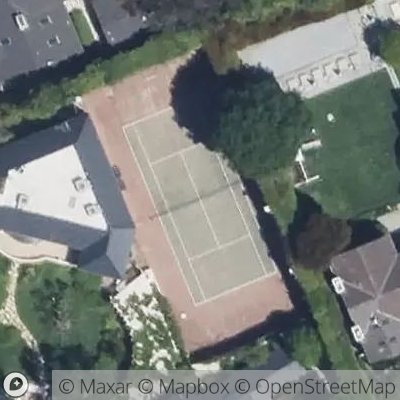 Satellite view of tennis court at South Rockingham Avenue, 90402 Los Angeles, California, United States