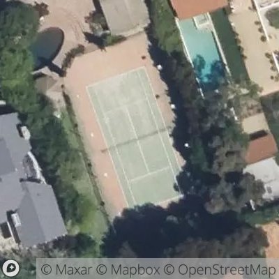 Satellite view of tennis court at West Sunset Boulevard, 90272 Los Angeles, California, United States