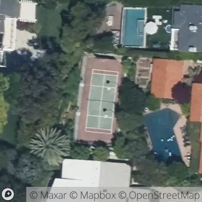 Satellite view of tennis court at Oceano Drive, 90073 Los Angeles, California, United States