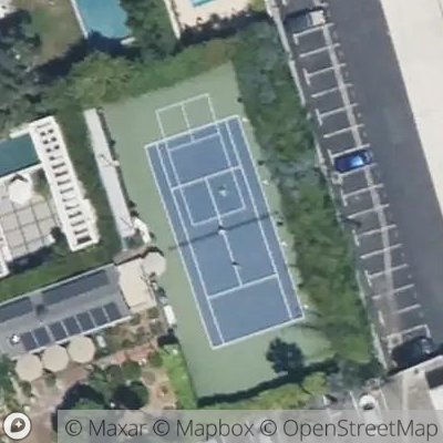 Satellite view of tennis court at Granville Avenue, 90049 Los Angeles, California, United States