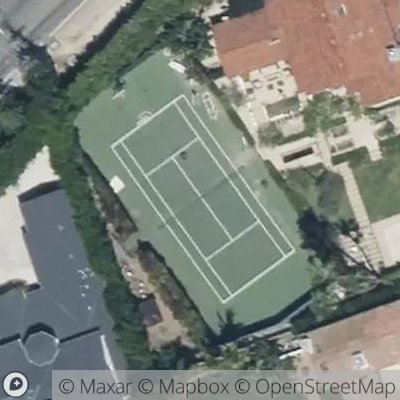Satellite view of tennis court at West Sunset Boulevard, 90049 Los Angeles, California, United States