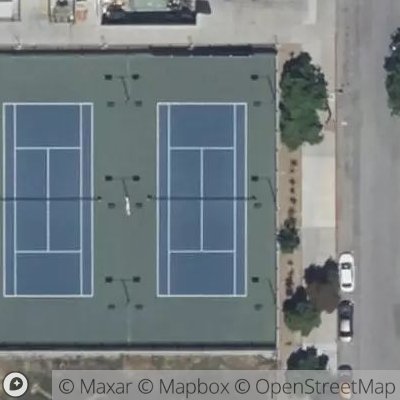 Satellite view of tennis court at North New Hampshire Avenue, 90029 Los Angeles, California, United States