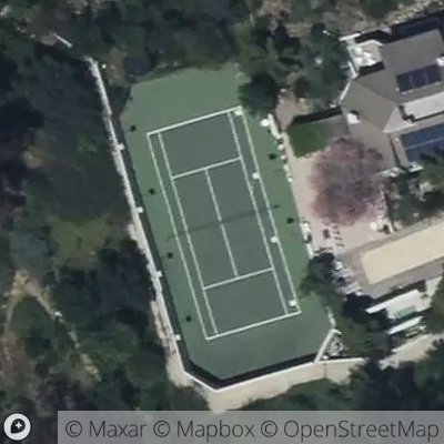 Satellite view of tennis court at Apex Avenue, 90026 Los Angeles, California, United States