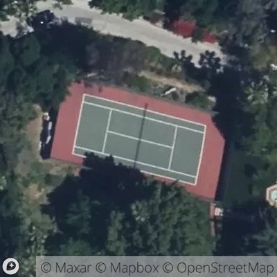 Satellite view of tennis court at 2175 West Live Oak Drive, 90028 Los Angeles, California, United States