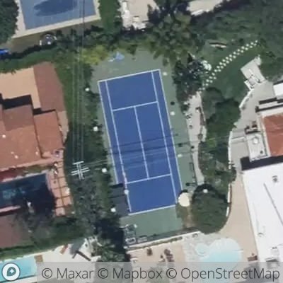 Satellite view of tennis court at North Berendo Street, 90027 Los Angeles, California, United States