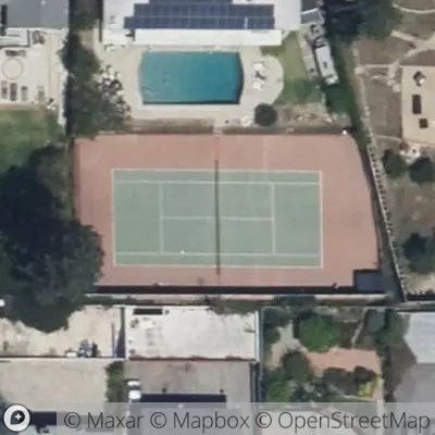 Satellite view of tennis court at 3379 Rowena Avenue, 90227 Los Angeles, California, United States