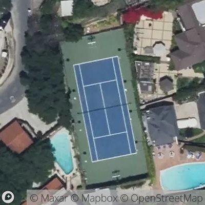 Satellite view of tennis court at Glendower Avenue, 90027 Los Angeles, California, United States