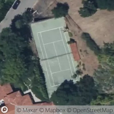 Satellite view of tennis court at Park Oak Court, 90028 Los Angeles, California, United States