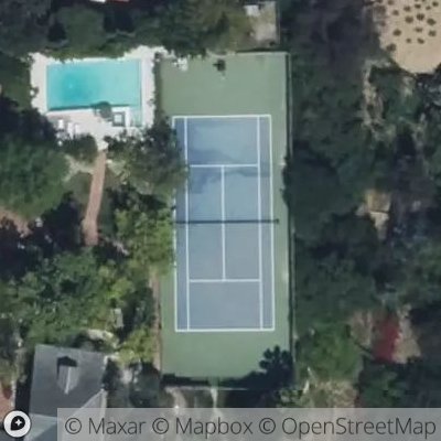 Satellite view of tennis court at Dundee Drive, 90027 Los Angeles, California, United States