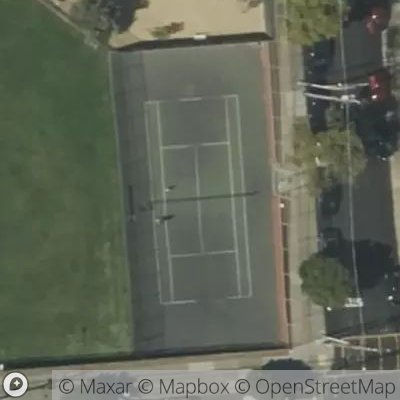 Satellite view of tennis court at 19th Street, 94114 San Francisco, California, United States