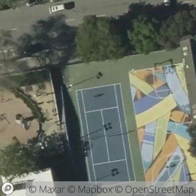 Satellite view of tennis court at 689 Hayes Street, San Francisco, California 94102, United States