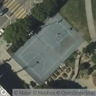 Basketball court at Community Garden, San Francisco, California, United States