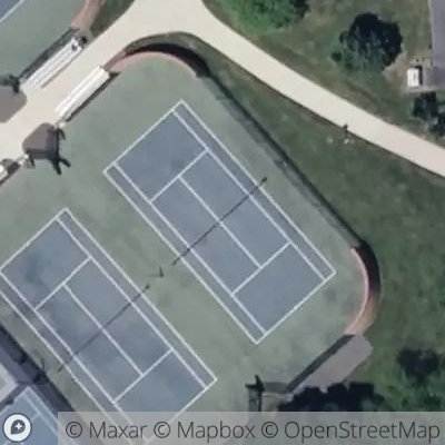 Satellite view of tennis court at Penn State Road, Glen Mills, Pennsylvania 19342, United States