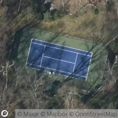 Satellite view of tennis court at 350 West Street, 10528 Harrison, New York, United States