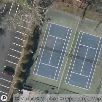 Satellite view of tennis court at 75 Milton Road, 10580 Rye, New York, United States