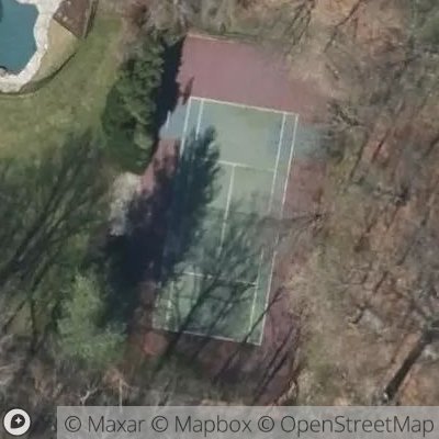Satellite view of tennis court at 287 Woodlands Road, 10528 Harrison, New York, United States