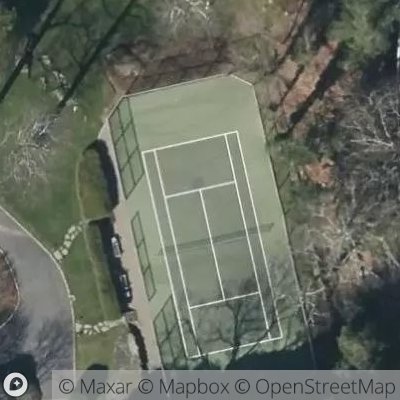 Satellite view of tennis court at 10 Taylor Lane, 10528 Harrison, New York, United States