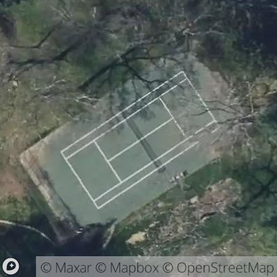 Satellite view of tennis court at 139 Barlow Place, Fairfield, Connecticut 06824, United States