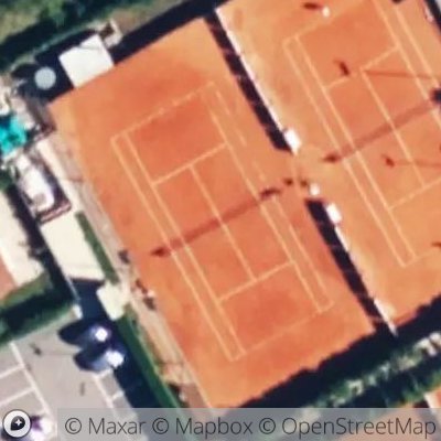 Satellite view of tennis court at Via Pietro Maroncelli 20, 23900 Lecco Lecco, Italy