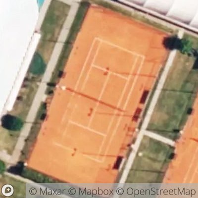 Satellite view of tennis court at Via Rio Torto, 23868 Valmadrera Lecco, Italy