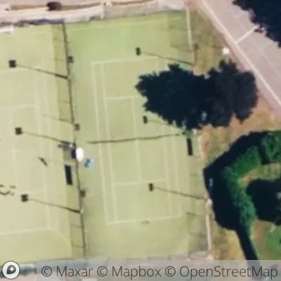 Satellite view of tennis court at Via Grée 5, 22030 Bellagio Como, Italy