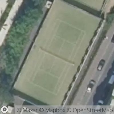 Satellite view of tennis court at 77 Boulevard Flandrin, 75016 Paris, France
