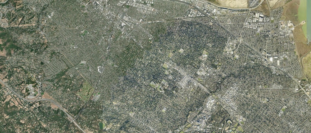Satellite view of the Atherton scan area