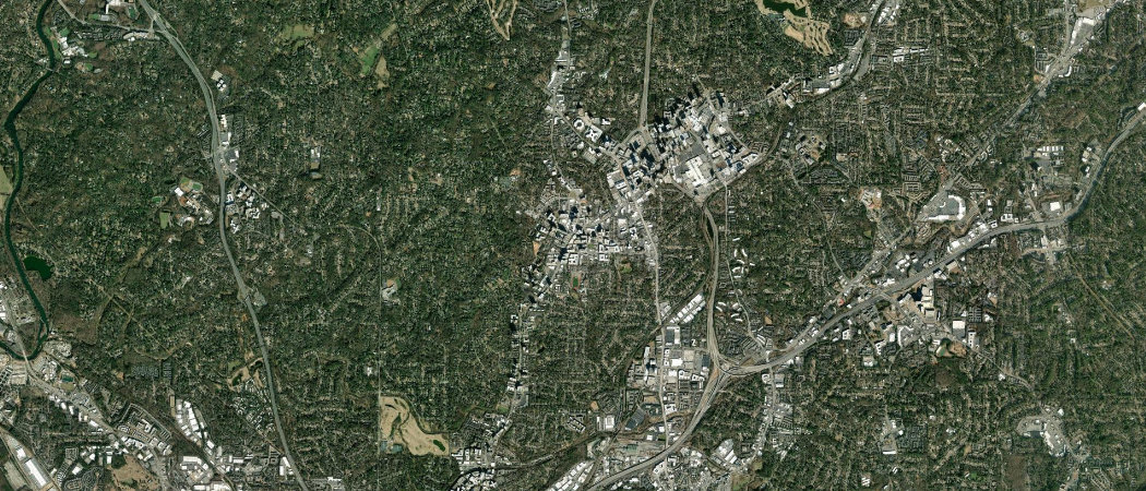 Satellite view of the Atlanta scan area