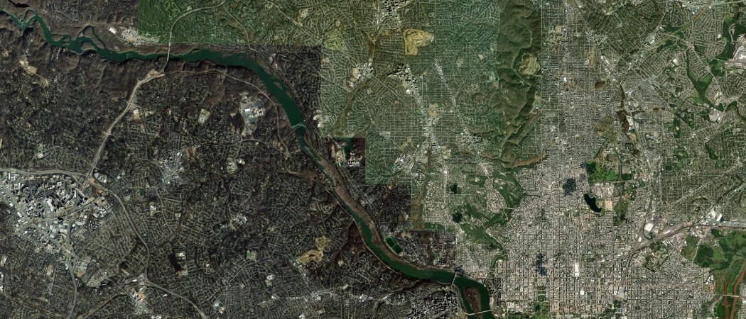 Satellite view of the Bethesda scan area