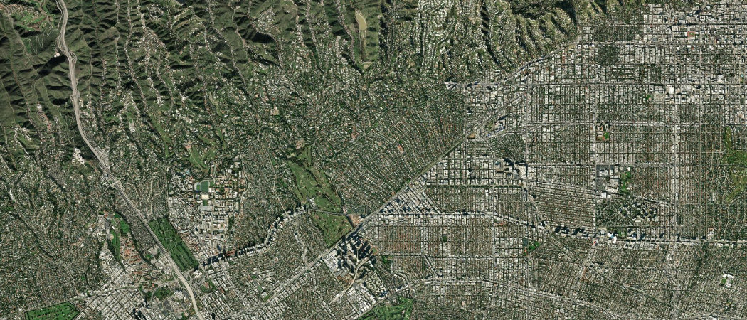 Satellite view of the Beverly Hills scan area