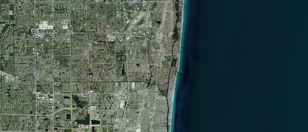 Satellite view of the Boca Raton scan area