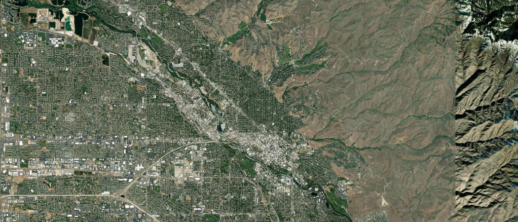 Satellite view of the Boise scan area