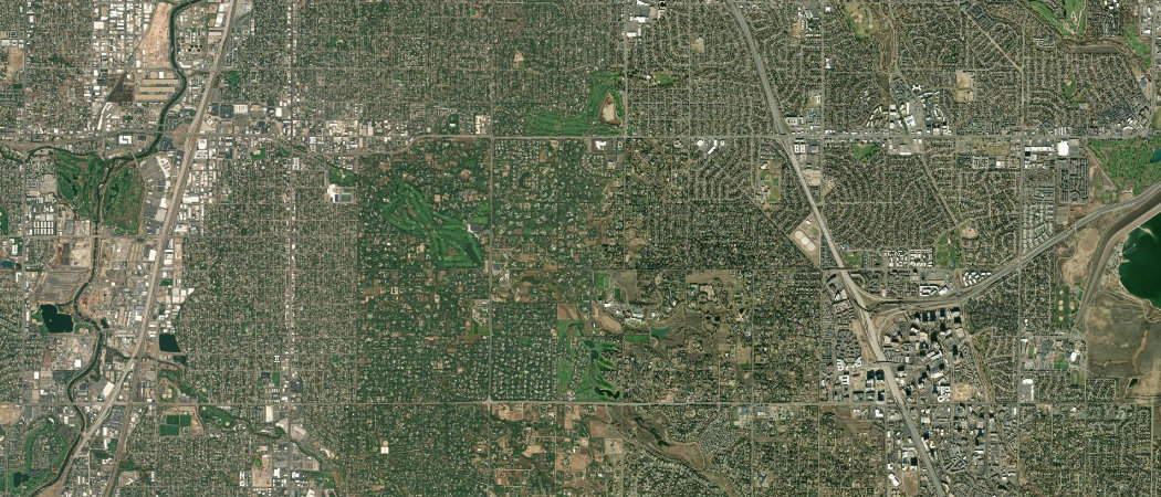 Satellite view of the Cherry Hills Village scan area