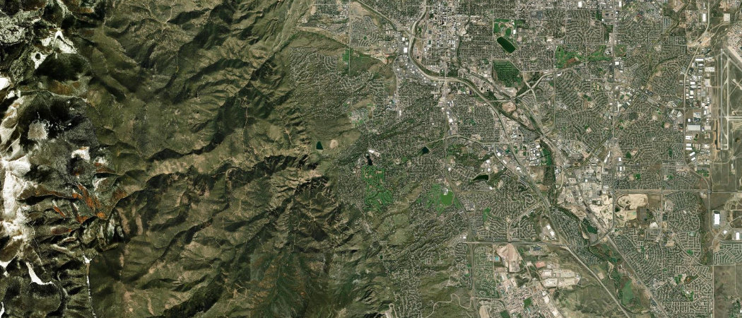 Satellite view of the Colorado Springs scan area