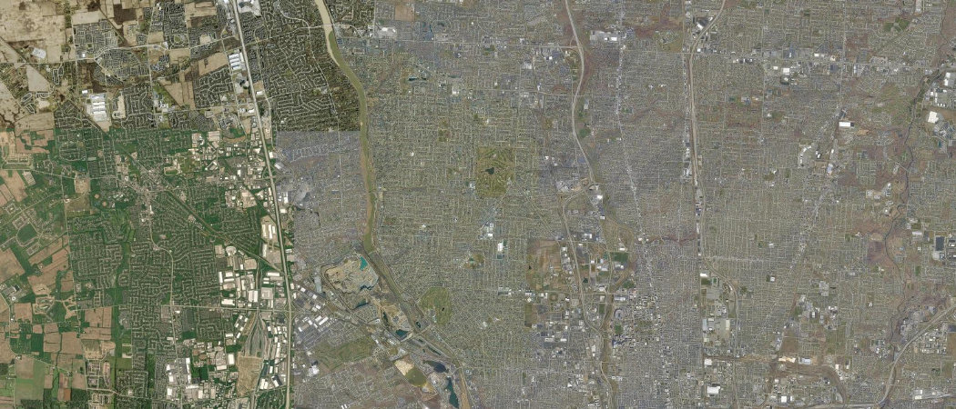 Satellite view of the Columbus scan area