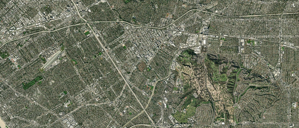 Satellite view of the Culver City scan area