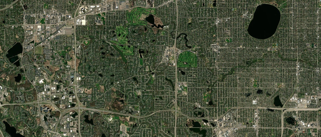 Satellite view of the Edina scan area