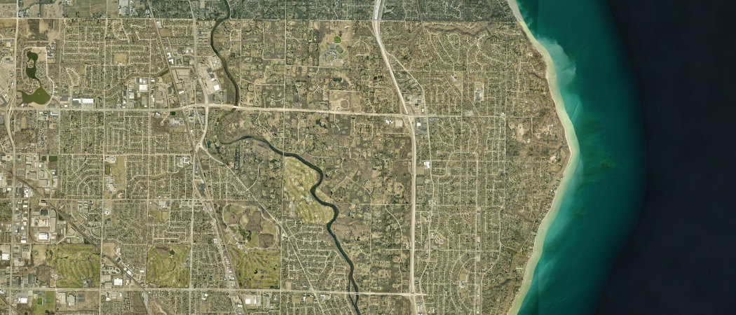 Satellite view of the Fox Point scan area